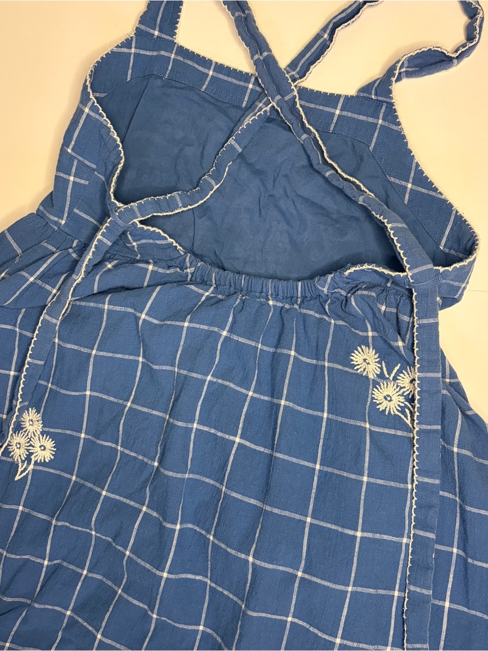 Madewell Embroidered Cicely Tiered Midi Dress in Plaid - Picture 10 of 14